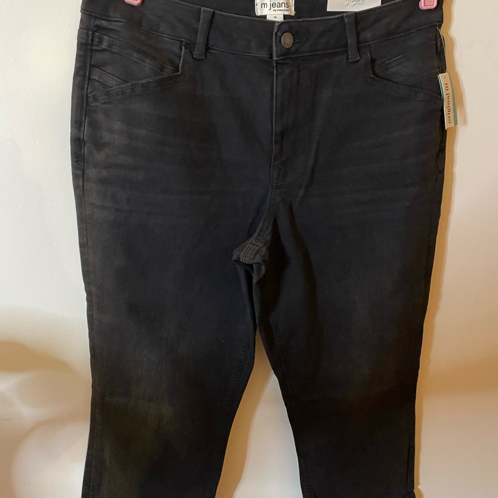 Maurice’s super skinny crop original fit midrise super stretchy jeans Sz16 black